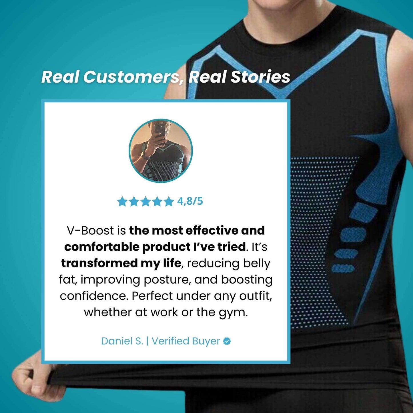 V-Boost V-Neck : Feel the Power of Confidence, Energy & Strength