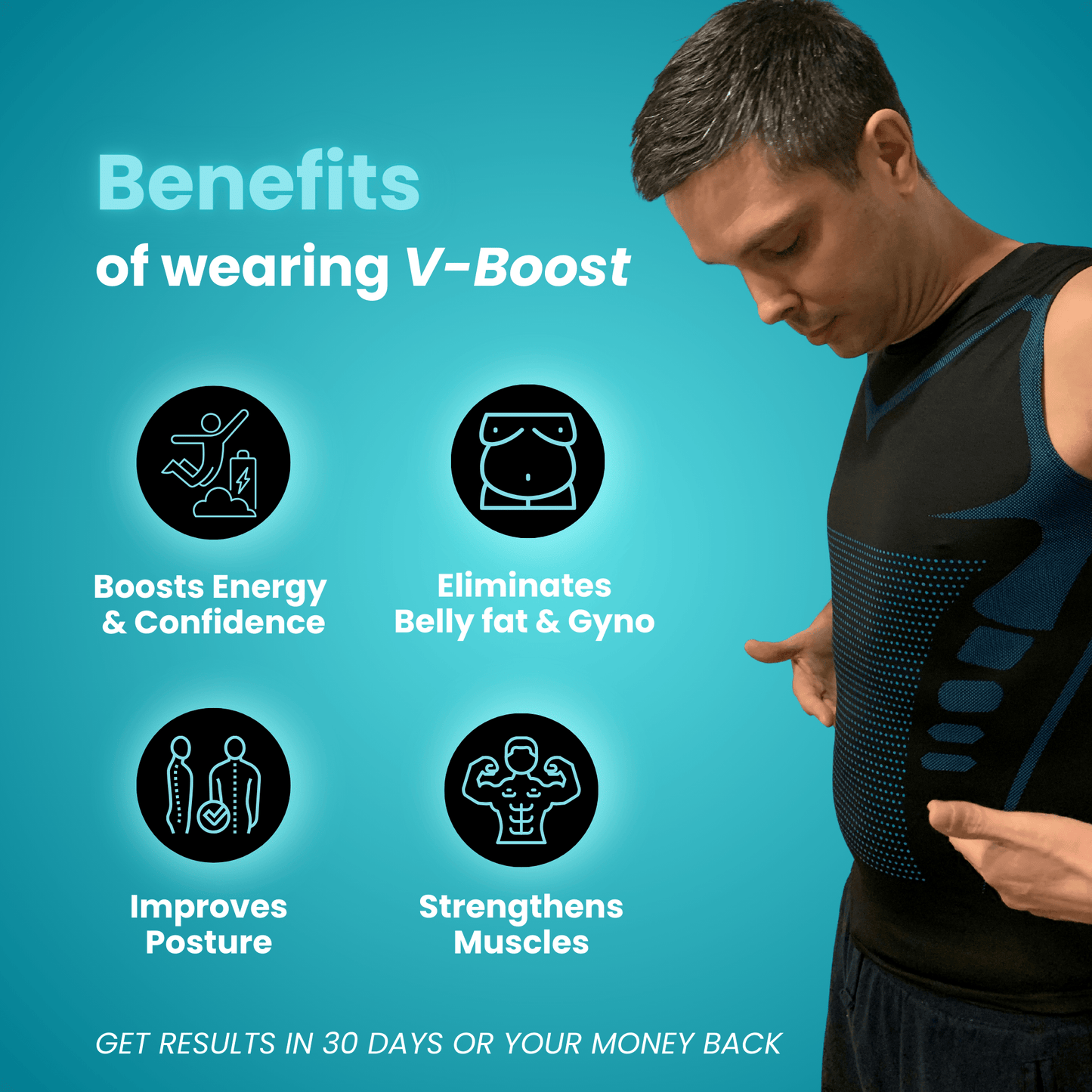 V-Boost V-Neck : Feel the Power of Confidence, Energy & Strength